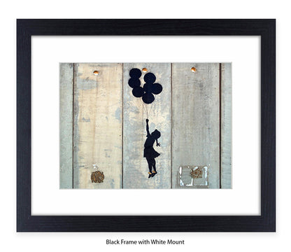 Balloons Girl Gaza Wall Banksy Art Print