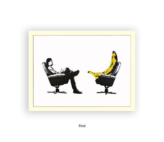 Banana Therapy Banksy Art Print