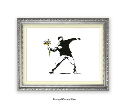 Flower Chucker Hooligan Banksy Art Print