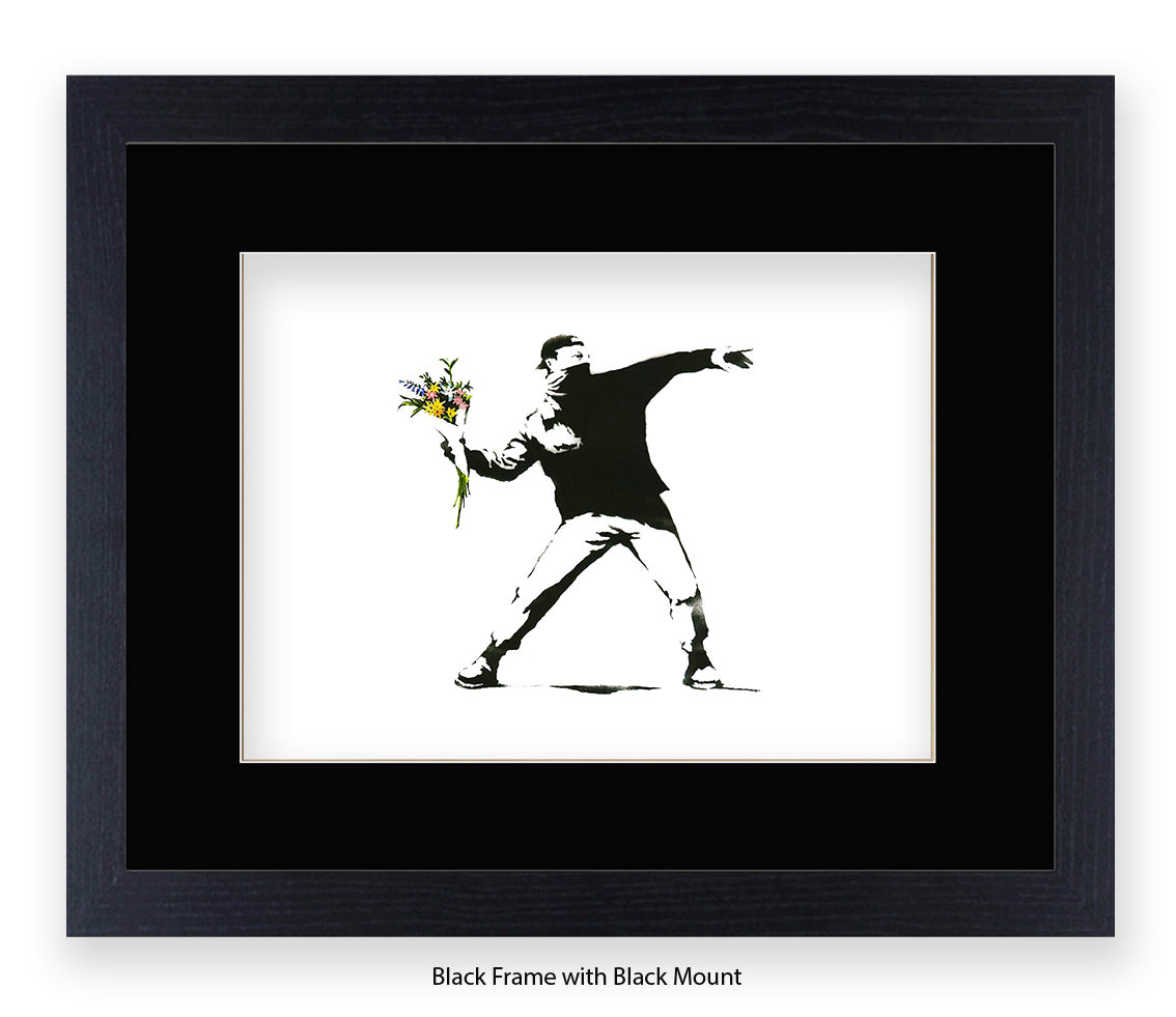 Flower Chucker Hooligan Banksy Art Print