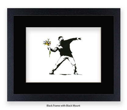 Flower Chucker Hooligan Banksy Art Print