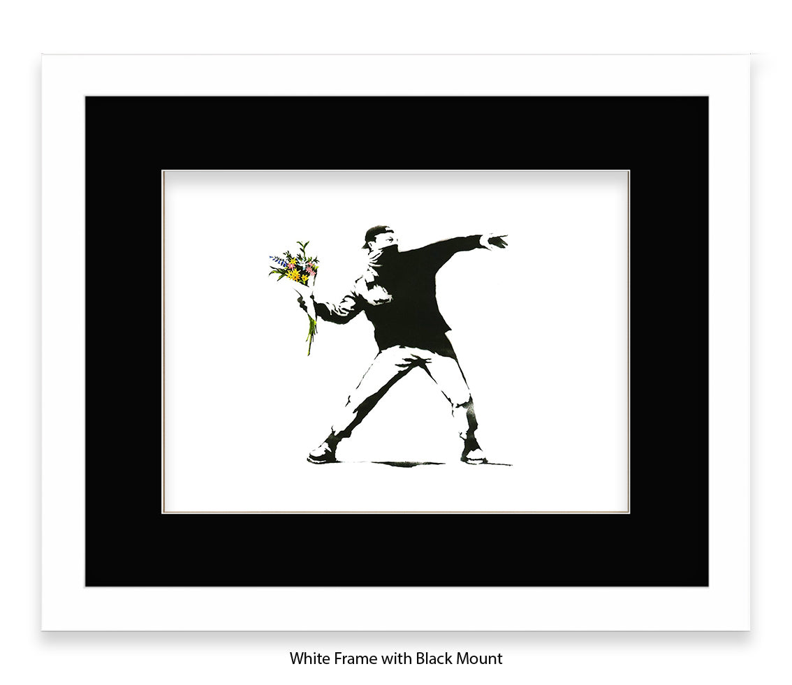 Flower Chucker Hooligan Banksy Art Print