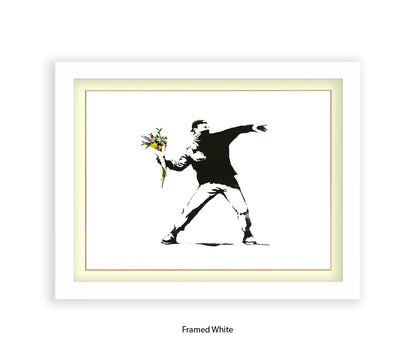 Flower Chucker Hooligan Banksy Art Print