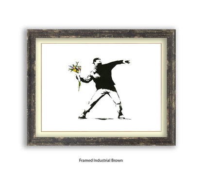 Flower Chucker Hooligan Banksy Art Print