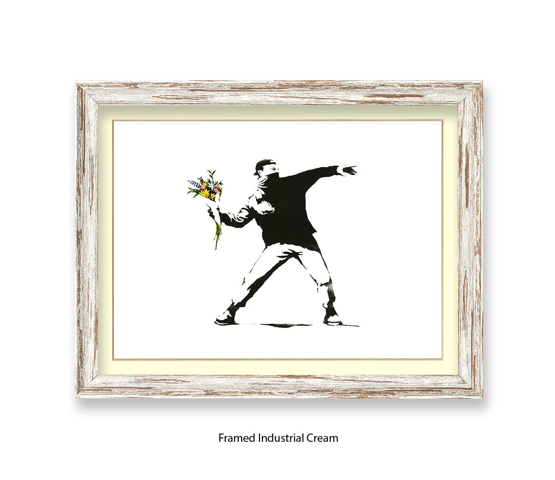 Flower Chucker Hooligan Banksy Art Print