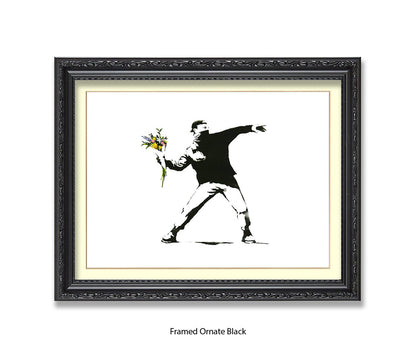 Flower Chucker Hooligan Banksy Art Print