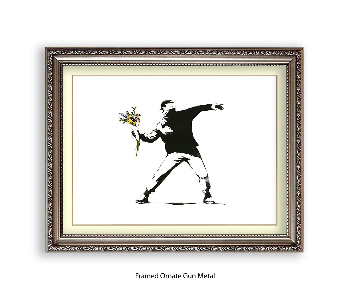 Flower Chucker Hooligan Banksy Art Print