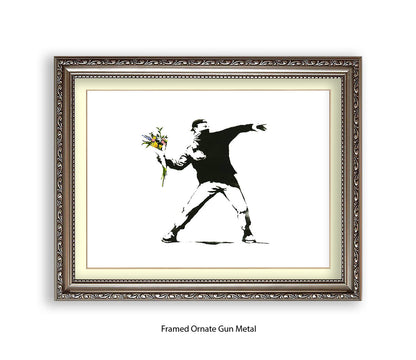 Flower Chucker Hooligan Banksy Art Print