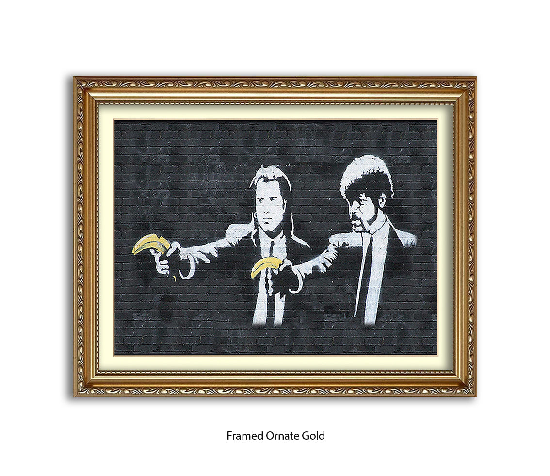 Pulp Fiction Bananas - Banksy Art Print