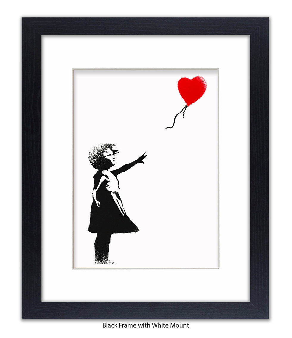 Balloon Girl White Banksy Art Print