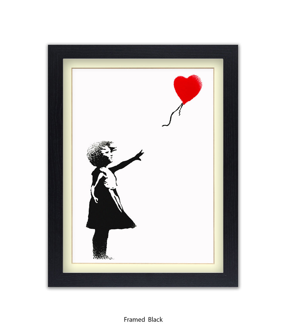 Balloon Girl White Banksy Art Print