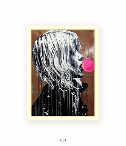 Bubblegum Girl Banksy Art Print