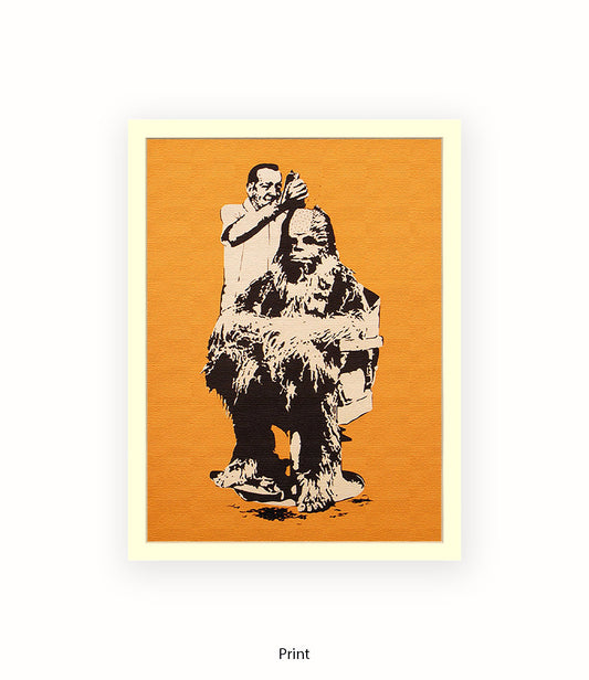 Chewbacca Haircut Banksy Art Print