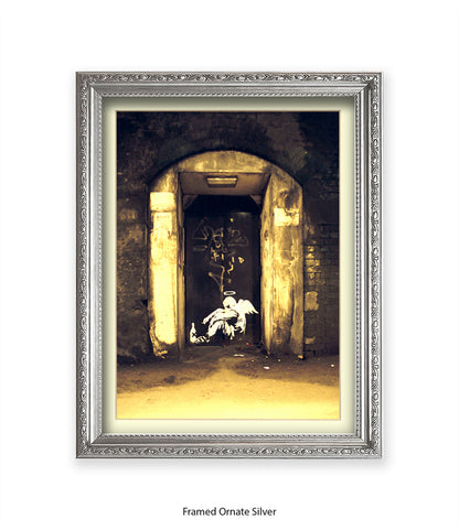 Fallen Angel Banksy Art Print