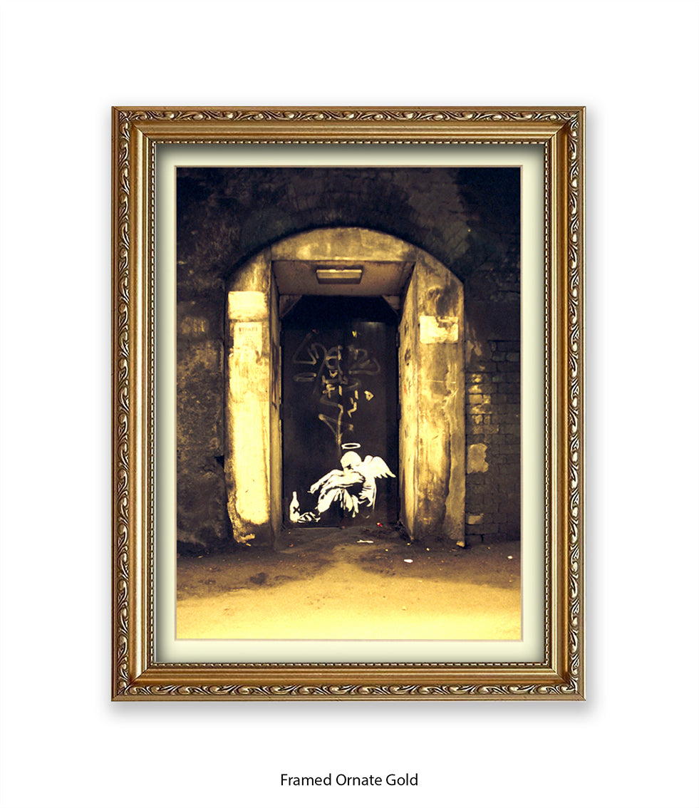 Fallen Angel Banksy Art Print