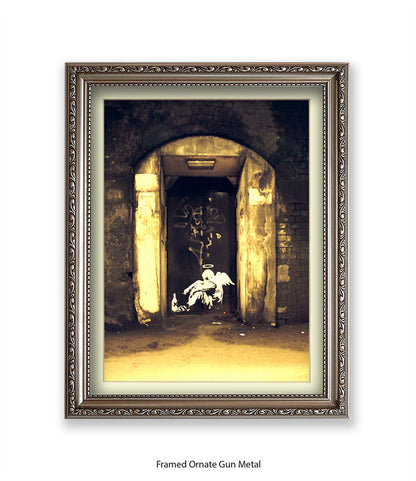 Fallen Angel Banksy Art Print