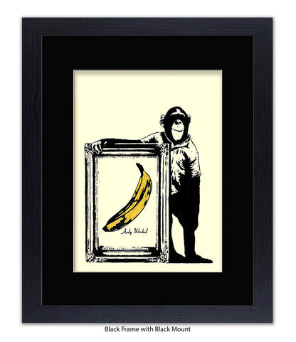 Monkey Warhol Banana Banksy Art Print