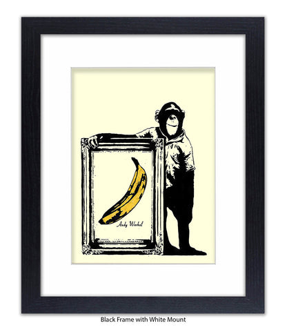 Monkey Warhol Banana Banksy Art Print