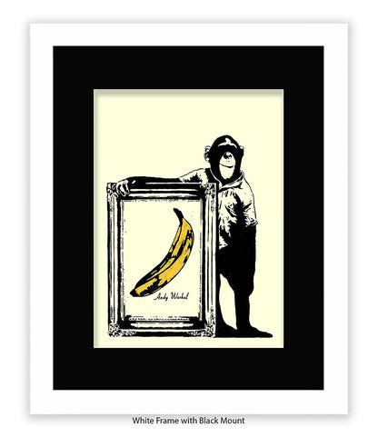 Monkey Warhol Banana Banksy Art Print