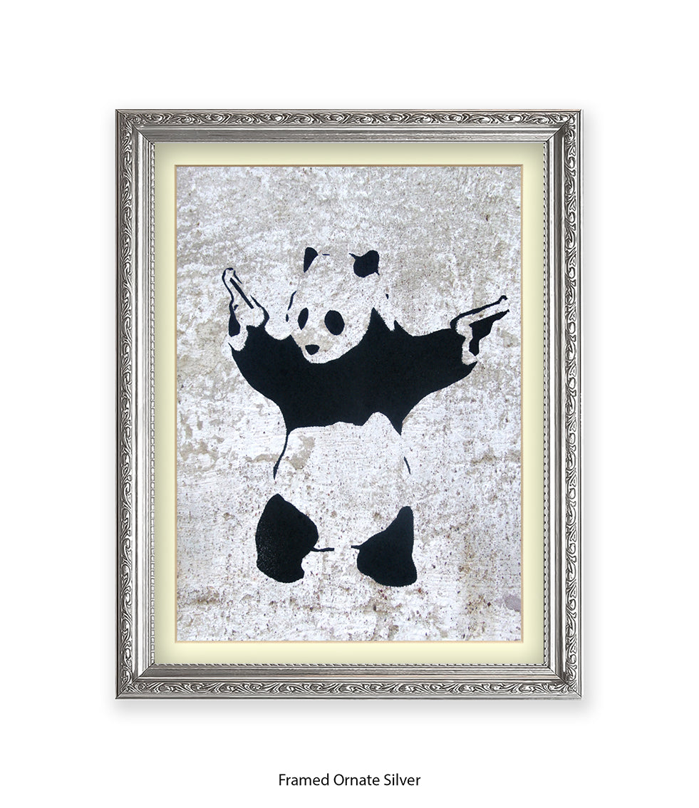 Panda Guns Banksy Art Print