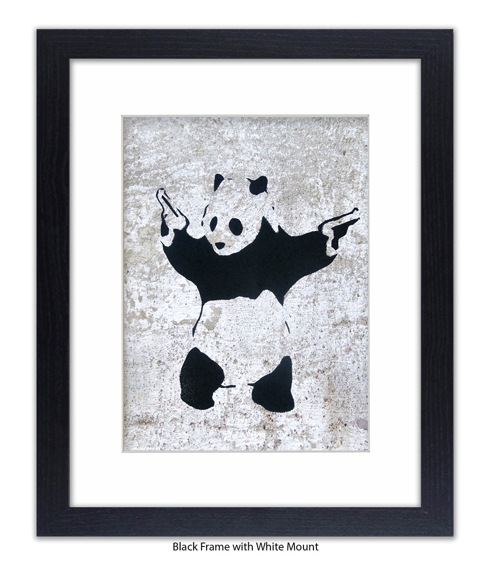 Panda Guns Banksy Art Print