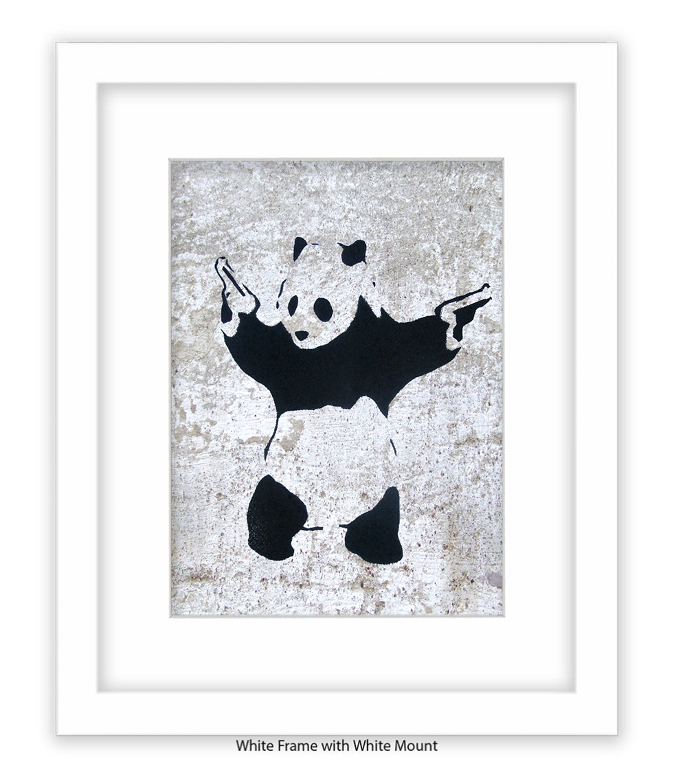 Panda Guns Banksy Art Print