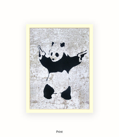 Panda Guns Banksy Art Print