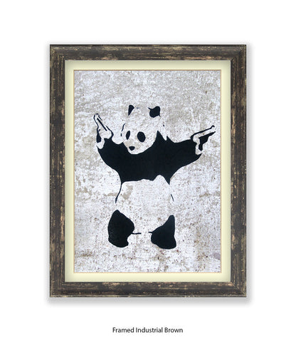 Panda Guns Banksy Art Print