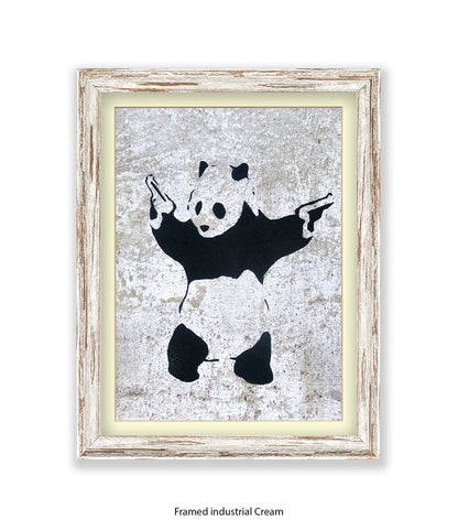 Panda Guns Banksy Art Print