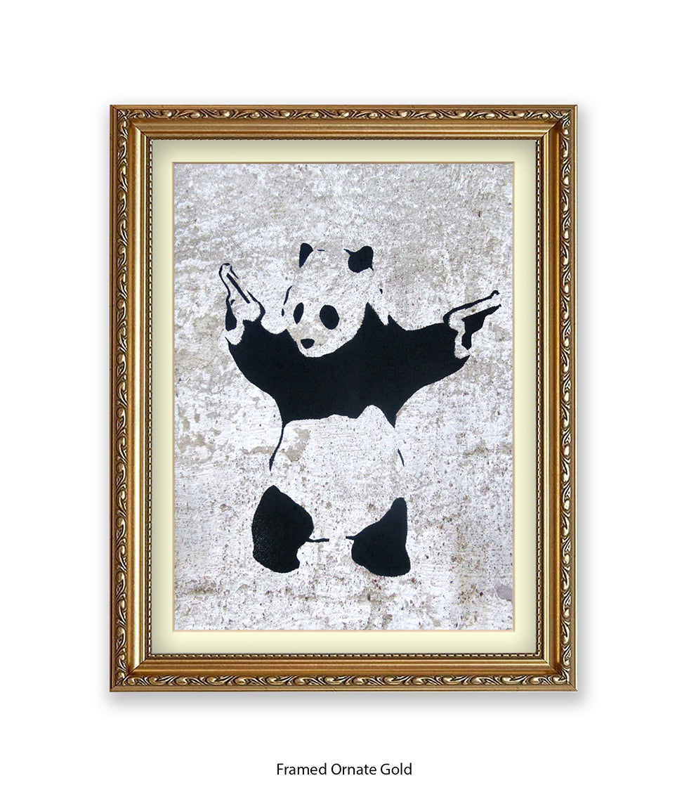 Panda Guns Banksy Art Print