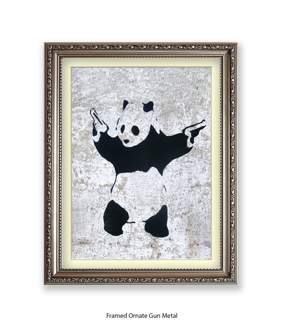 Panda Guns Banksy Art Print