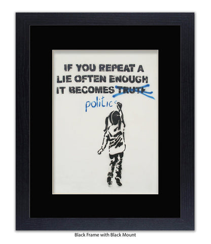 Politics Girl Banksy Art Print