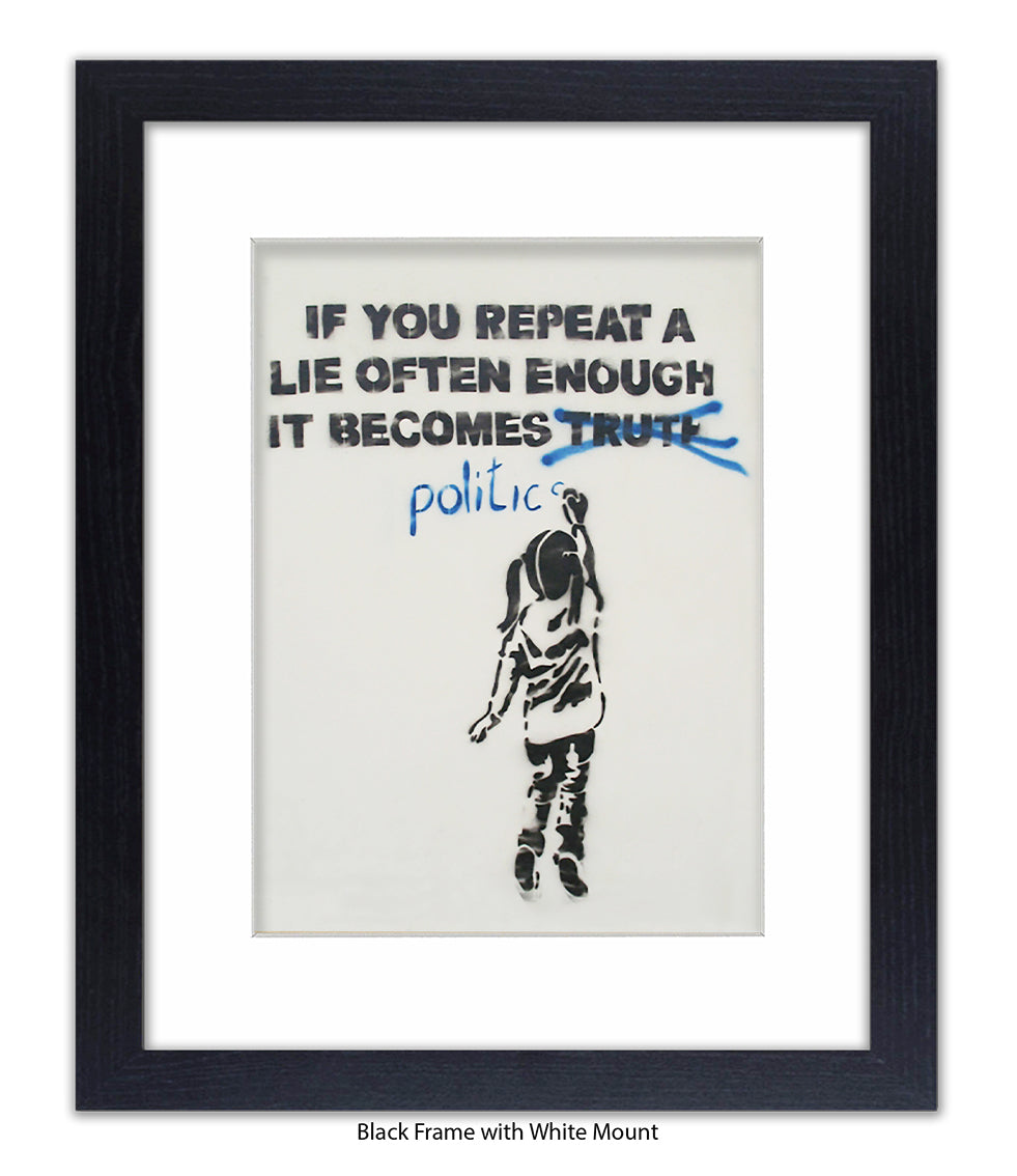 Politics Girl Banksy Art Print