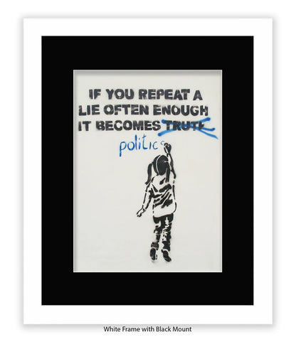 Politics Girl Banksy Art Print