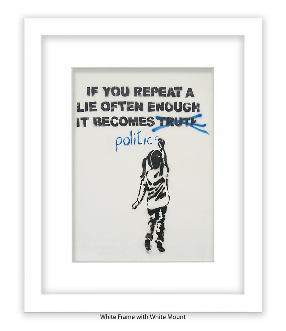 Politics Girl Banksy Art Print