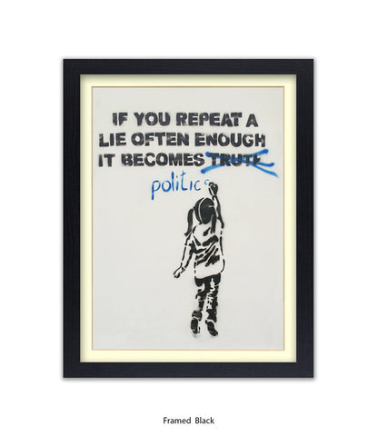 Politics Girl Banksy Art Print