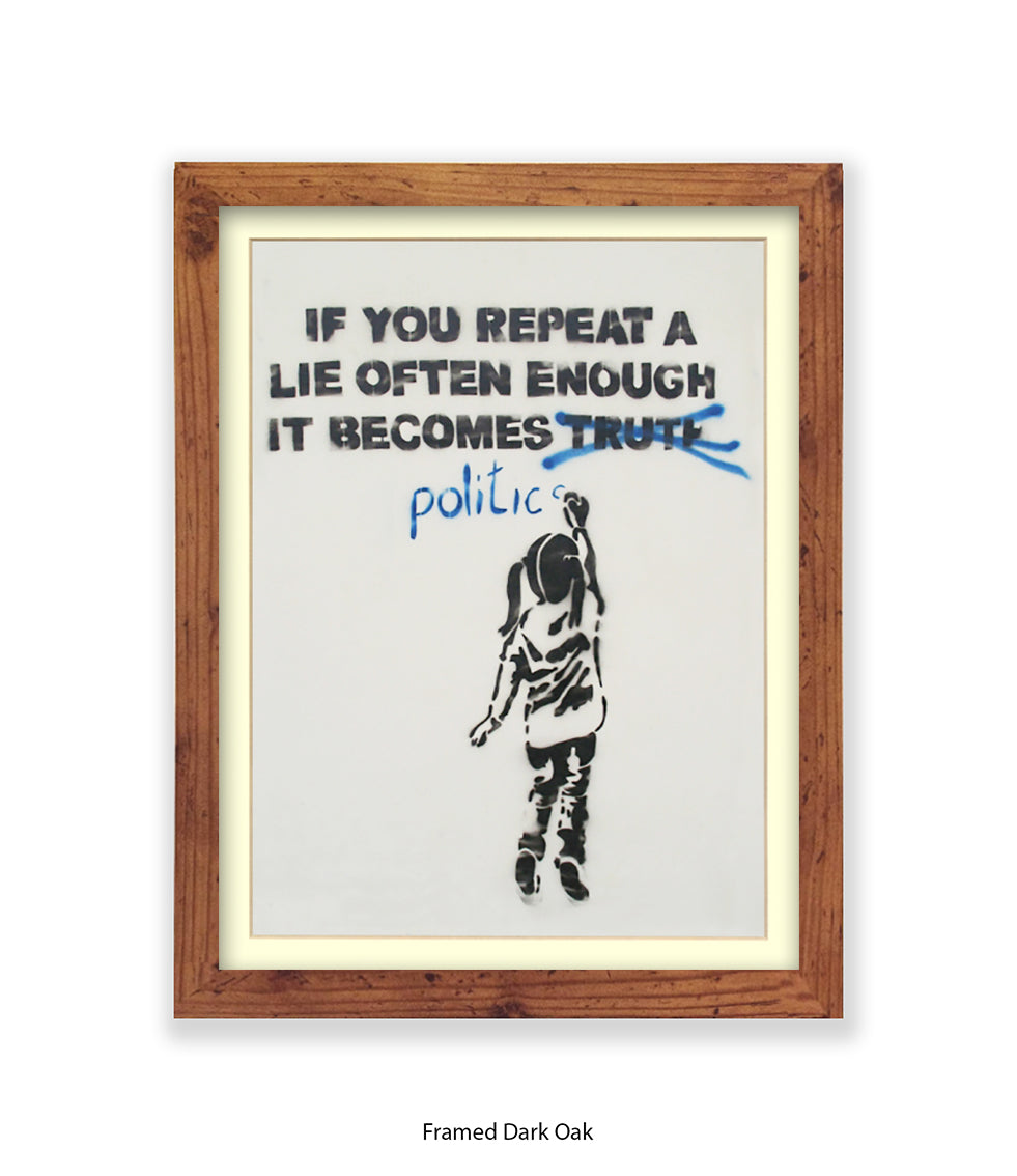 Politics Girl Banksy Art Print