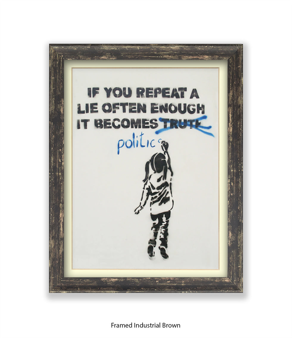 Politics Girl Banksy Art Print