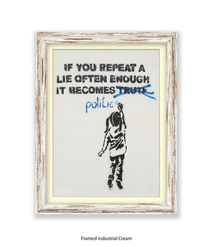 Politics Girl Banksy Art Print