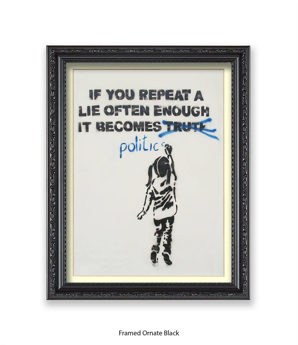 Politics Girl Banksy Art Print