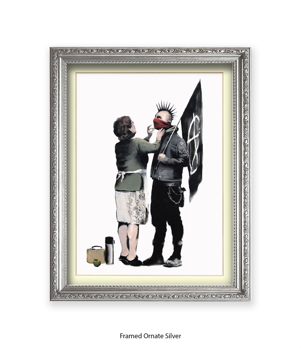 Punk & Mother Banksy Art Print