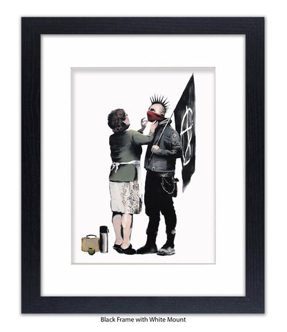 Punk & Mother Banksy Art Print