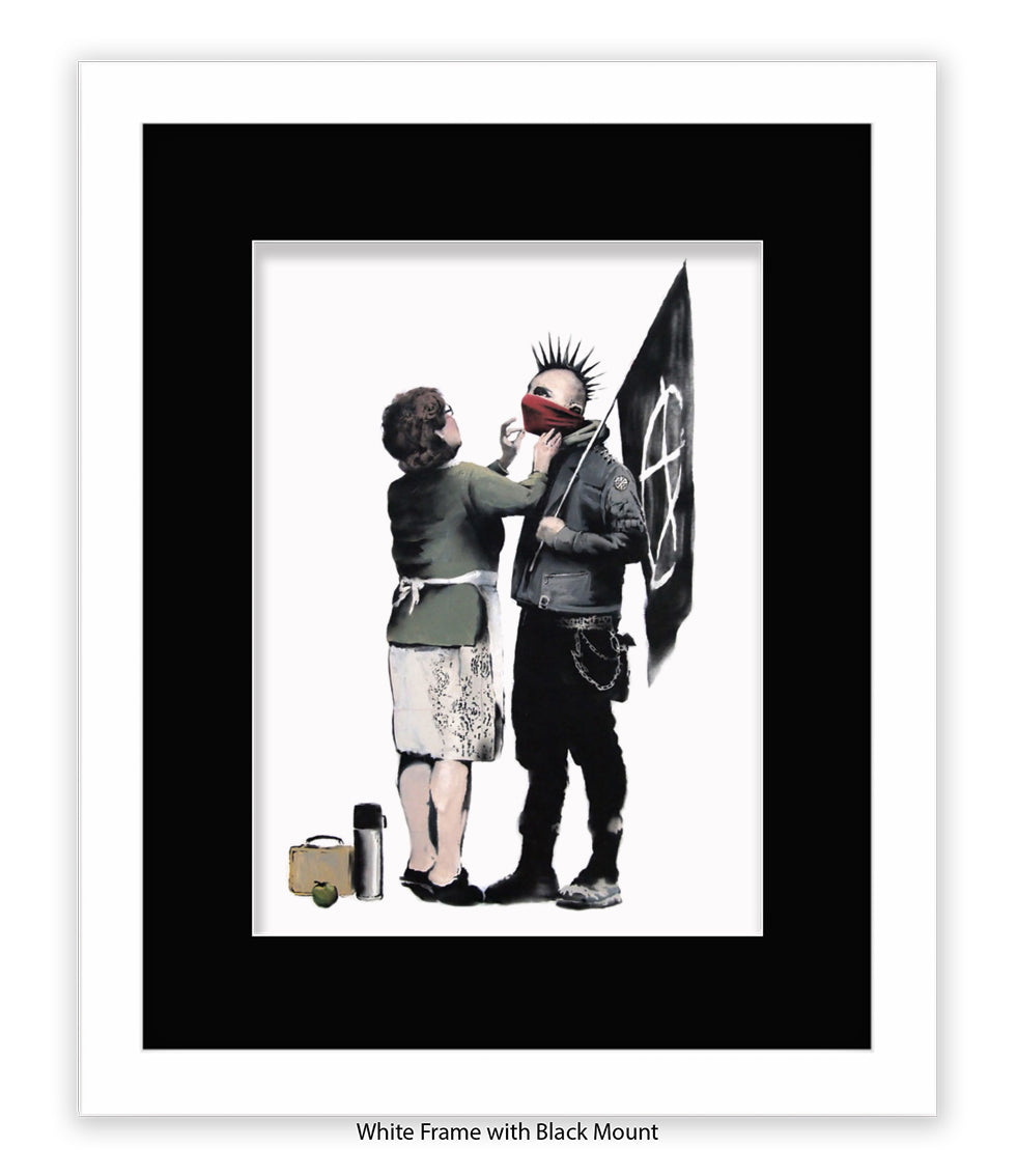 Punk & Mother Banksy Art Print