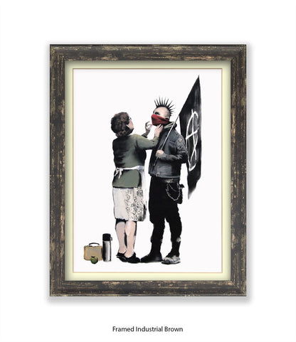 Punk & Mother Banksy Art Print