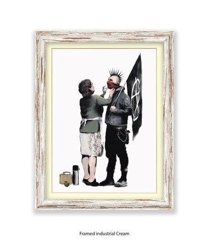 Punk & Mother Banksy Art Print