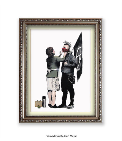 Punk & Mother Banksy Art Print