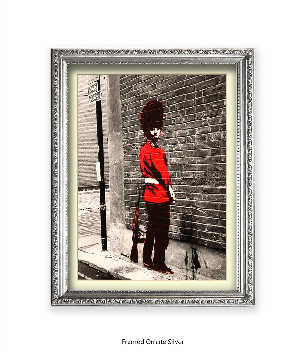 Queens Guard Two Tone Banksy Art Print