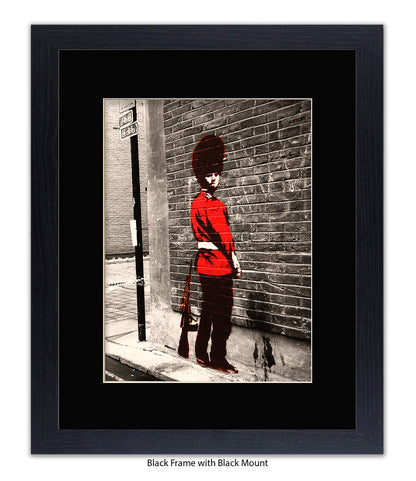 Queens Guard Two Tone Banksy Art Print