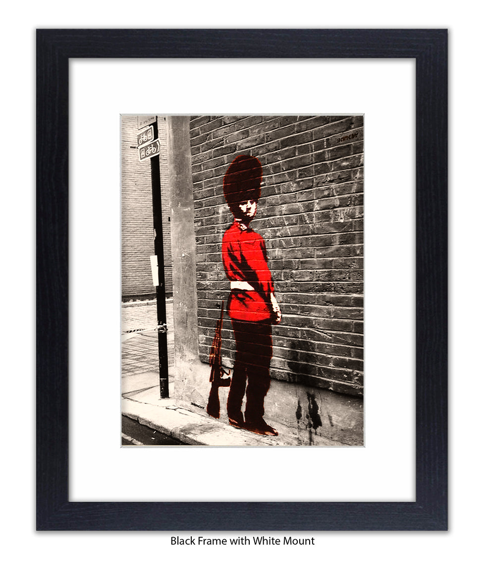 Queens Guard Two Tone Banksy Art Print