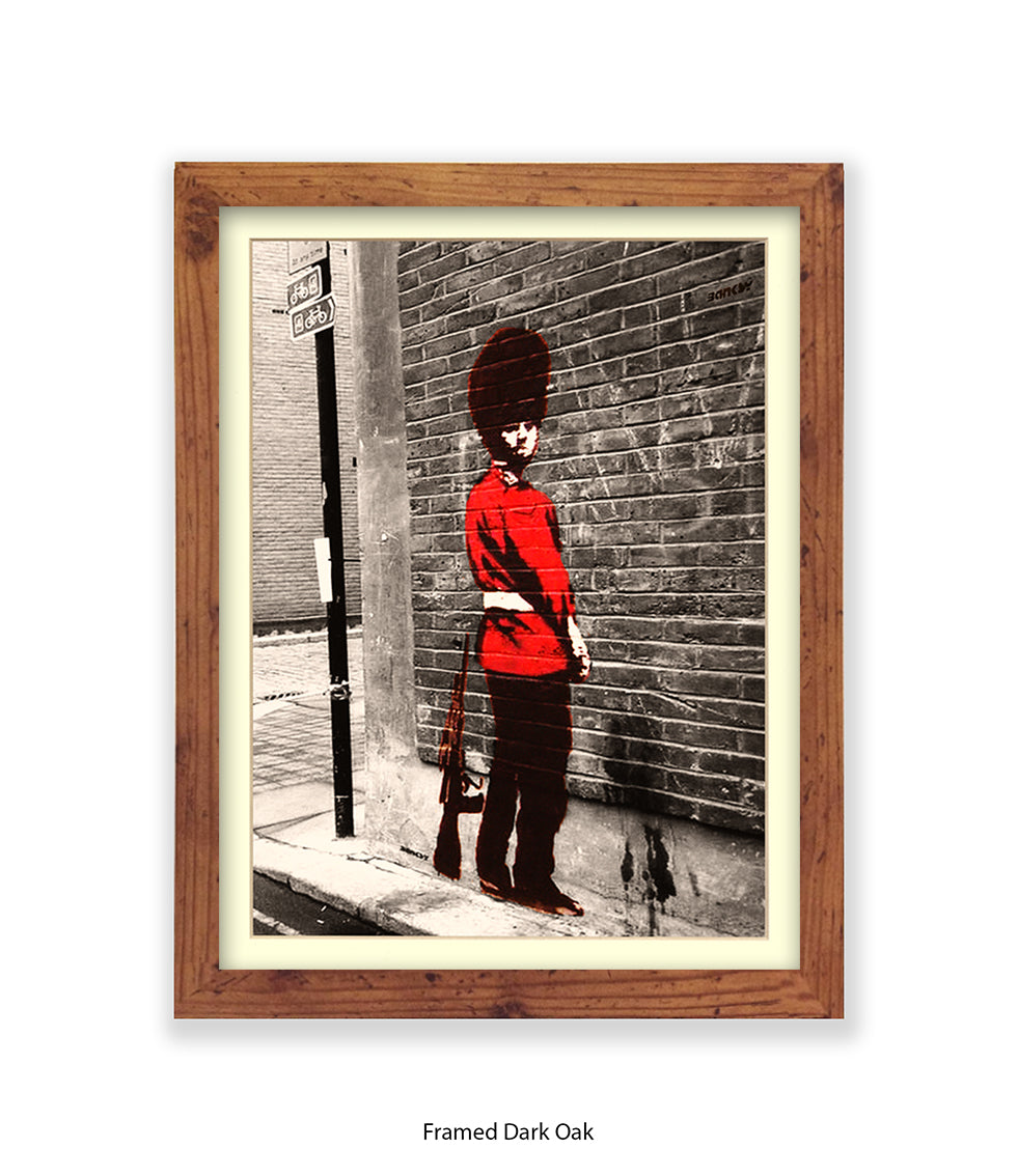 Queens Guard Two Tone Banksy Art Print